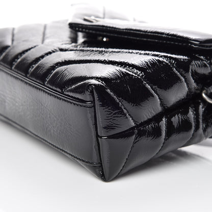 Saint Laurent Patent Y Quilted Monogram Toy Loulou Crossbody Bag Black 8 of 9