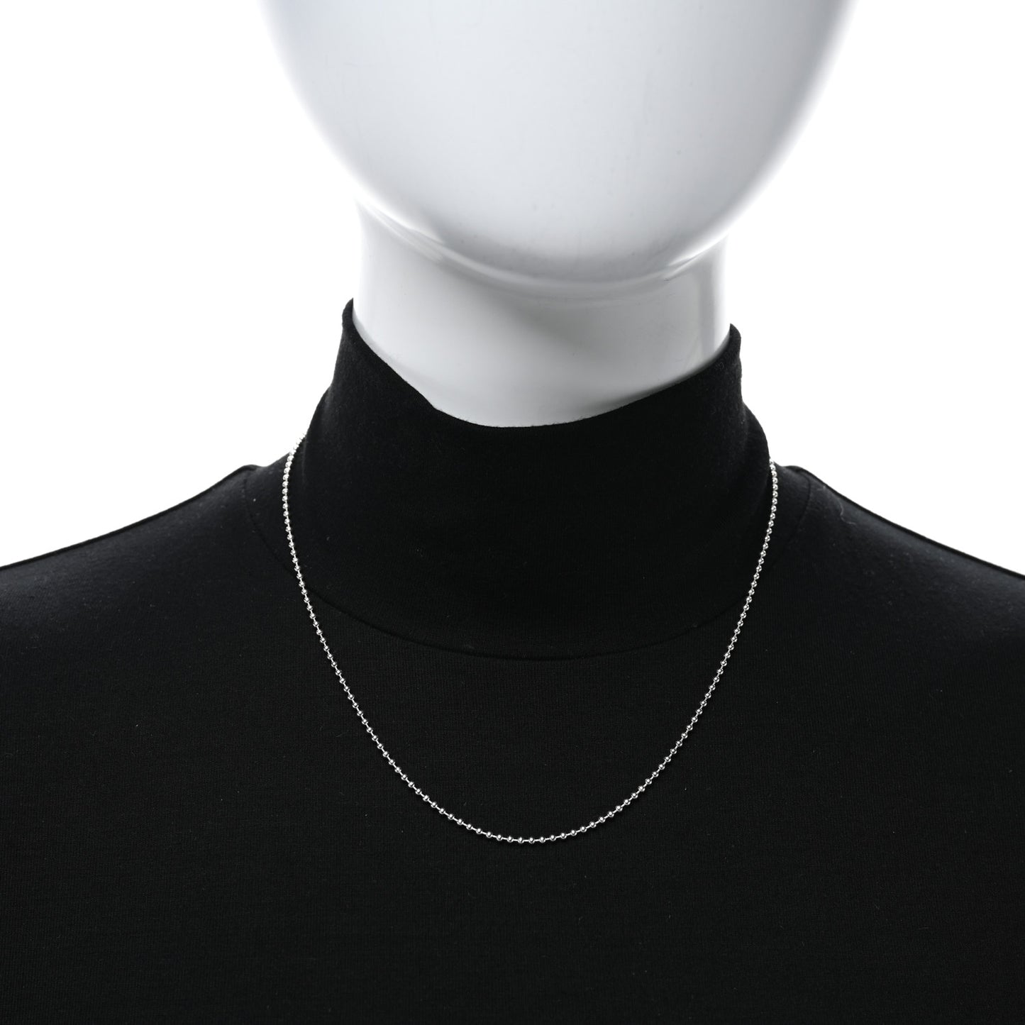 Sterling Silver 2.5mm Bead Chain Necklace 16"