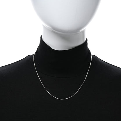 Tiffany Sterling Silver 2.5mm Bead Chain Necklace 16" 3 of 4