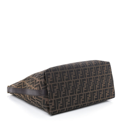 Fendi Zucca Vitello Large Hobo Tobacco Ocra Moro Black 3 of 4