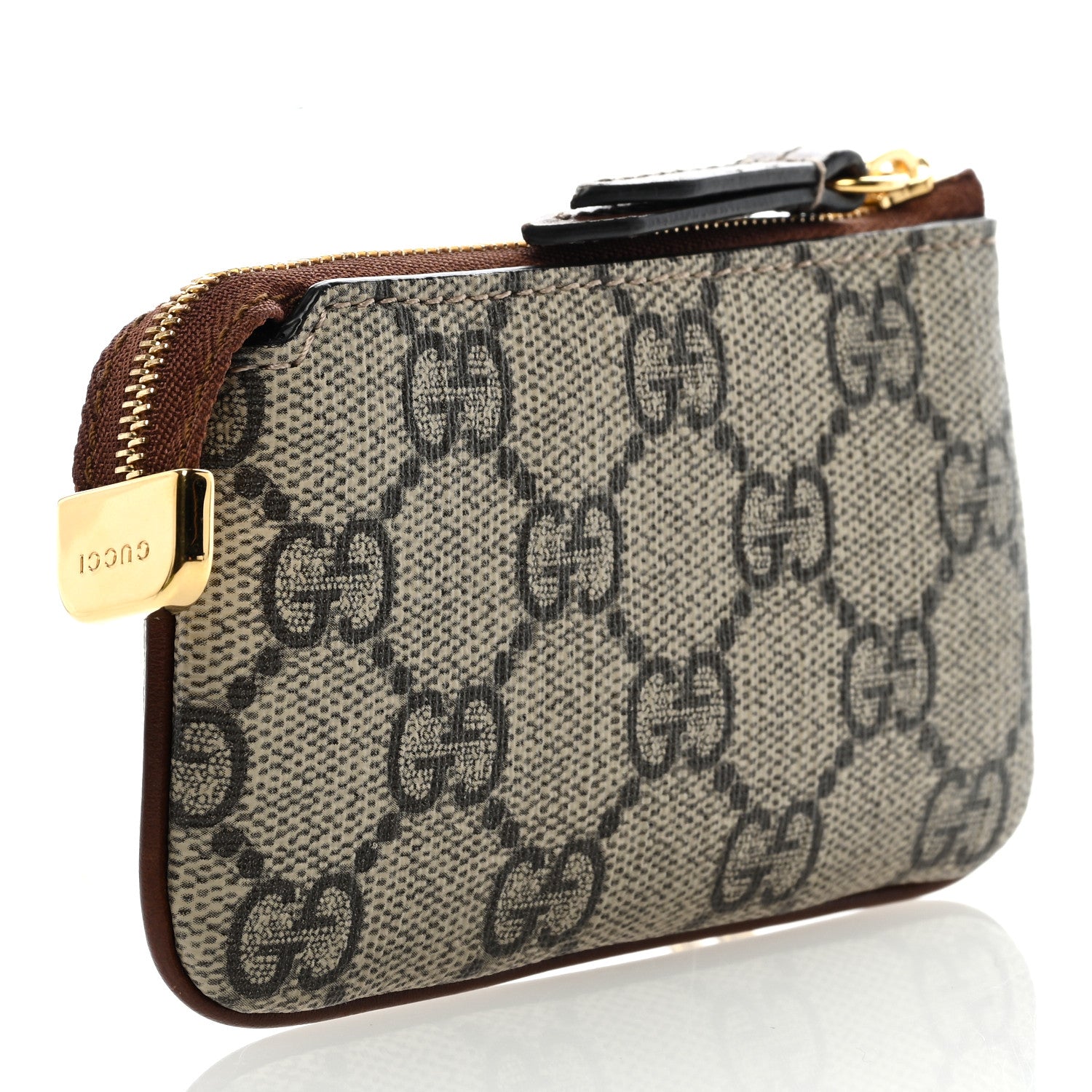 Gucci GG Supreme Monogram Key Case Beige Ebony Cuir 3 of 7