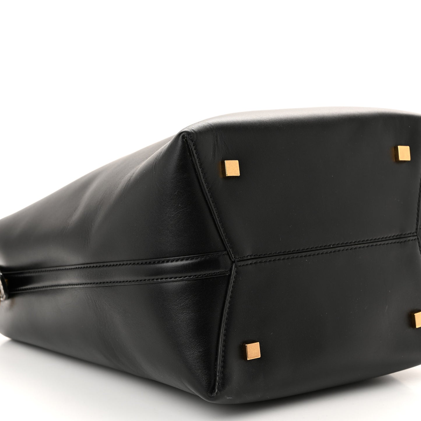 Shiny Calfskin Le 37 Bucket Bag Black