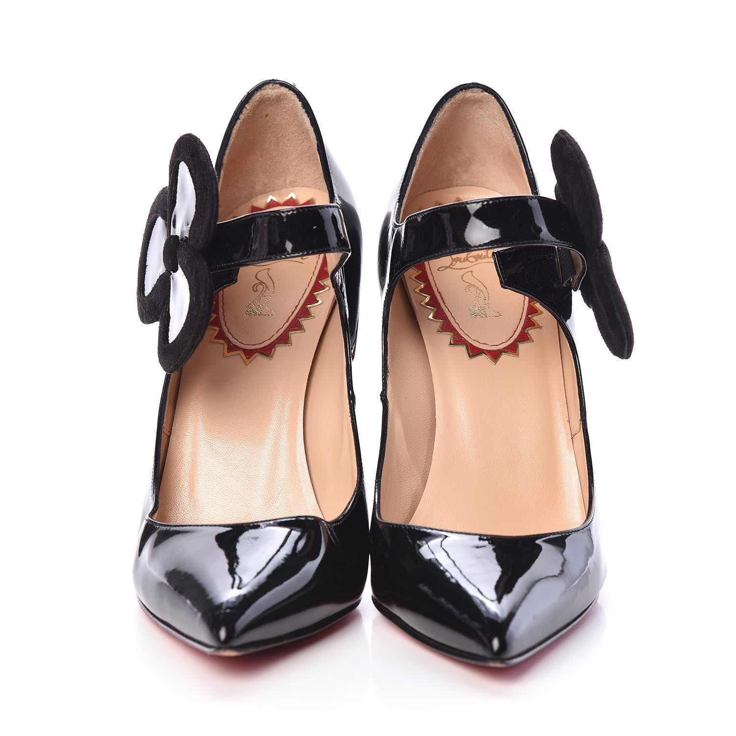 Christian Louboutin Patent Pensee 100 Mary Jane Pumps 37 Black 2 of 8