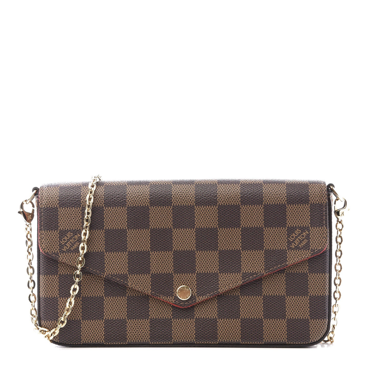 Damier Ebene Pochette Felicie Chain Wallet