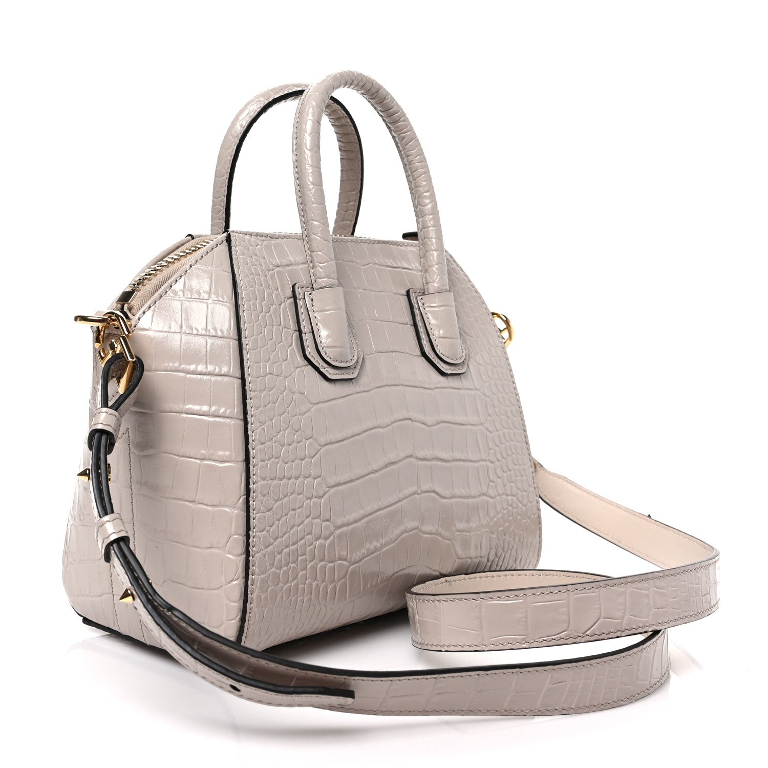 Givenchy Calfskin Crocodile Embossed Mini Antigona Dune 3 of 8