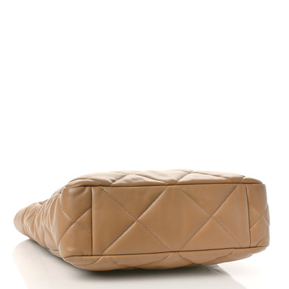 Chanel Lambskin Quilted Chanel 19 Shopping Bag Beige 4 of 9