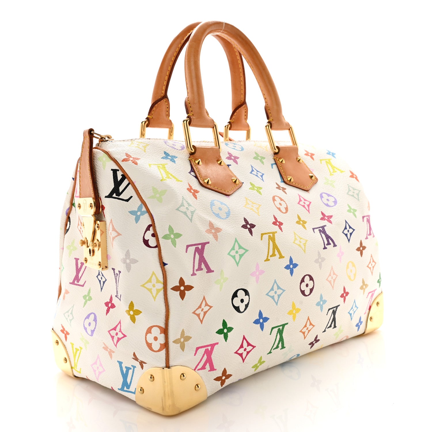 Louis Vuitton Monogram Multicolor Speedy 30 White 3 of 17