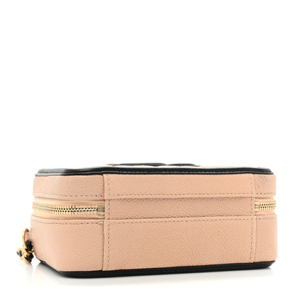 Chanel Caviar Quilted Small CC Filigree Vanity Case Beige Black 4 of 14