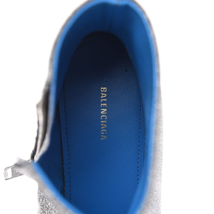Balenciaga Calfskin Glitter Short 40mm Extreme Pointed Toe Knife Booties 36 Silver Hardware 9 of 12