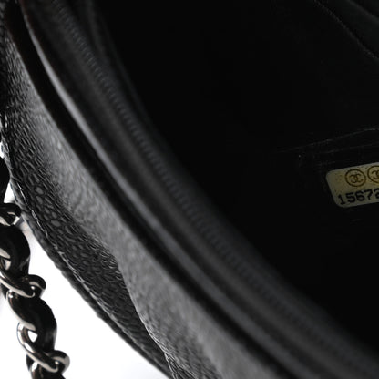 Chanel Caviar Half Moon Wallet On Chain WOC Black 9 of 11