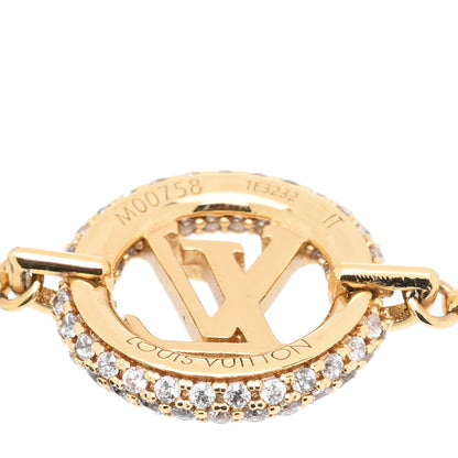 Louis Vuitton Metal Crystal Louise By Night Bracelet Gold 3 of 3