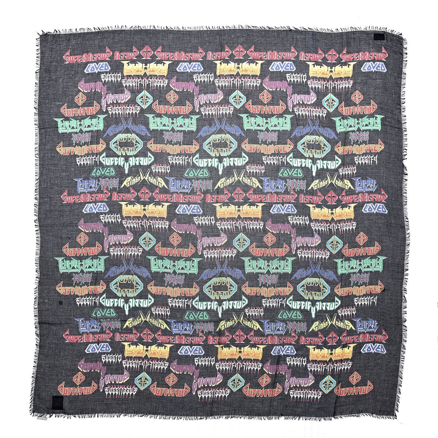 Gucci Modal Silk Loved Scarf Black 1 of 4