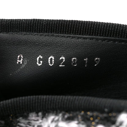 Chanel Tweed Grosgrain Cap Toe Ballerina Flats 38.5 Black White 7 of 8