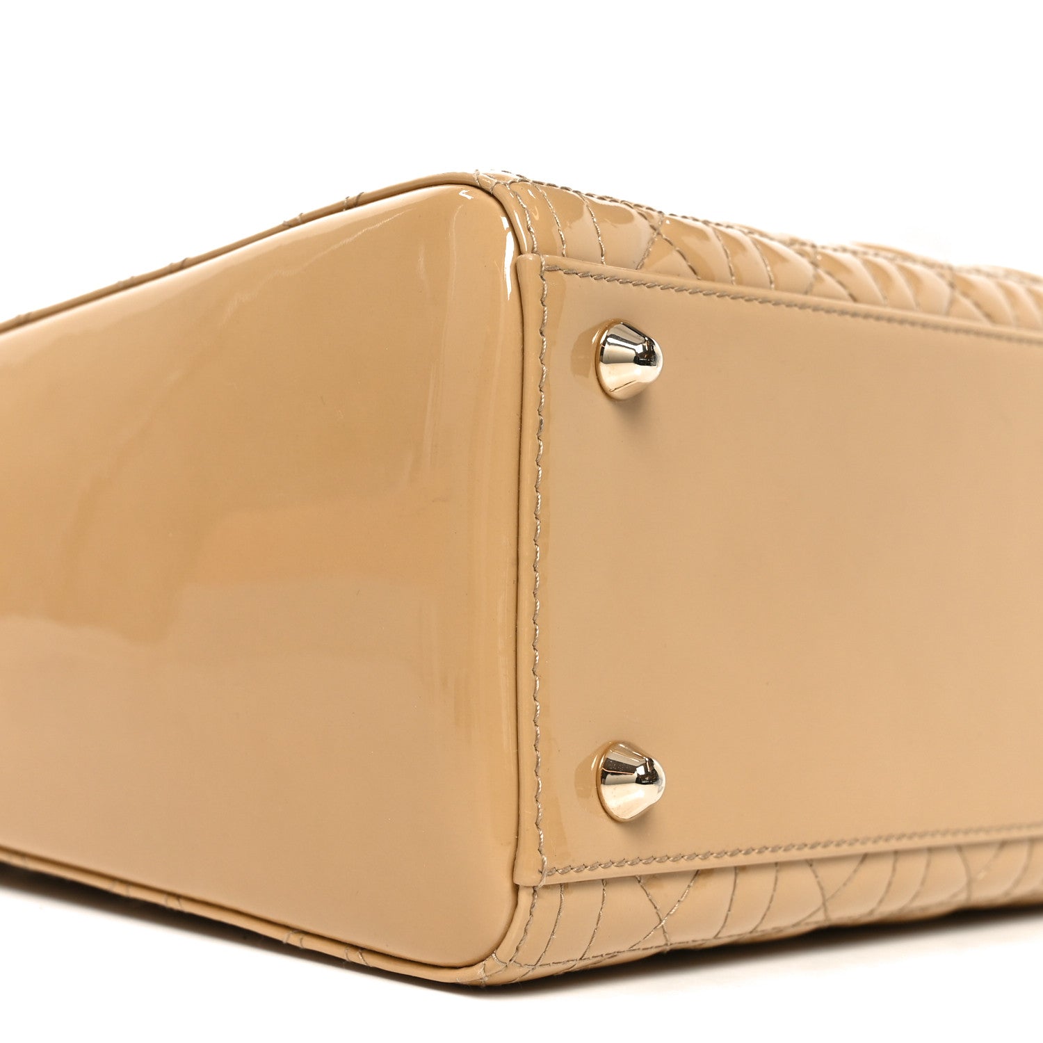 Christian Dior Patent Cannage Large Lady Dior Beige 9 of 11