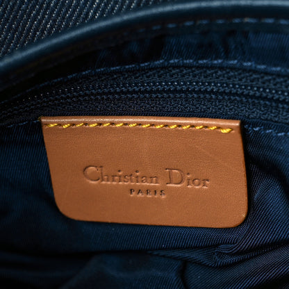 Christian Dior Denim Calfskin Saddle Bag Blue 6 of 10
