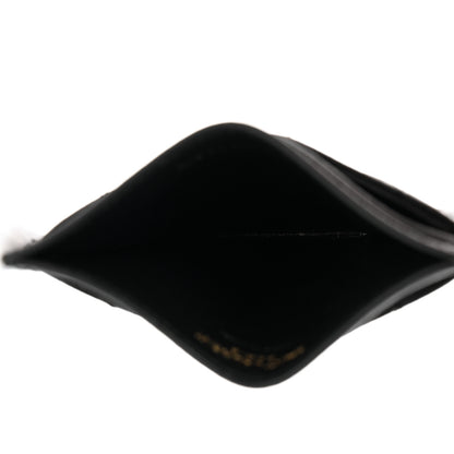 Saint Laurent Grain De Poudre Matelasse Chevron Monogram Credit Card Case Black 5 of 8