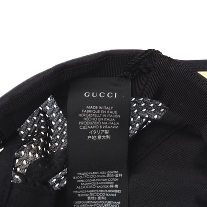 Gucci Cotton Embroidered Bunny Baseball Hat M Black 5 of 8