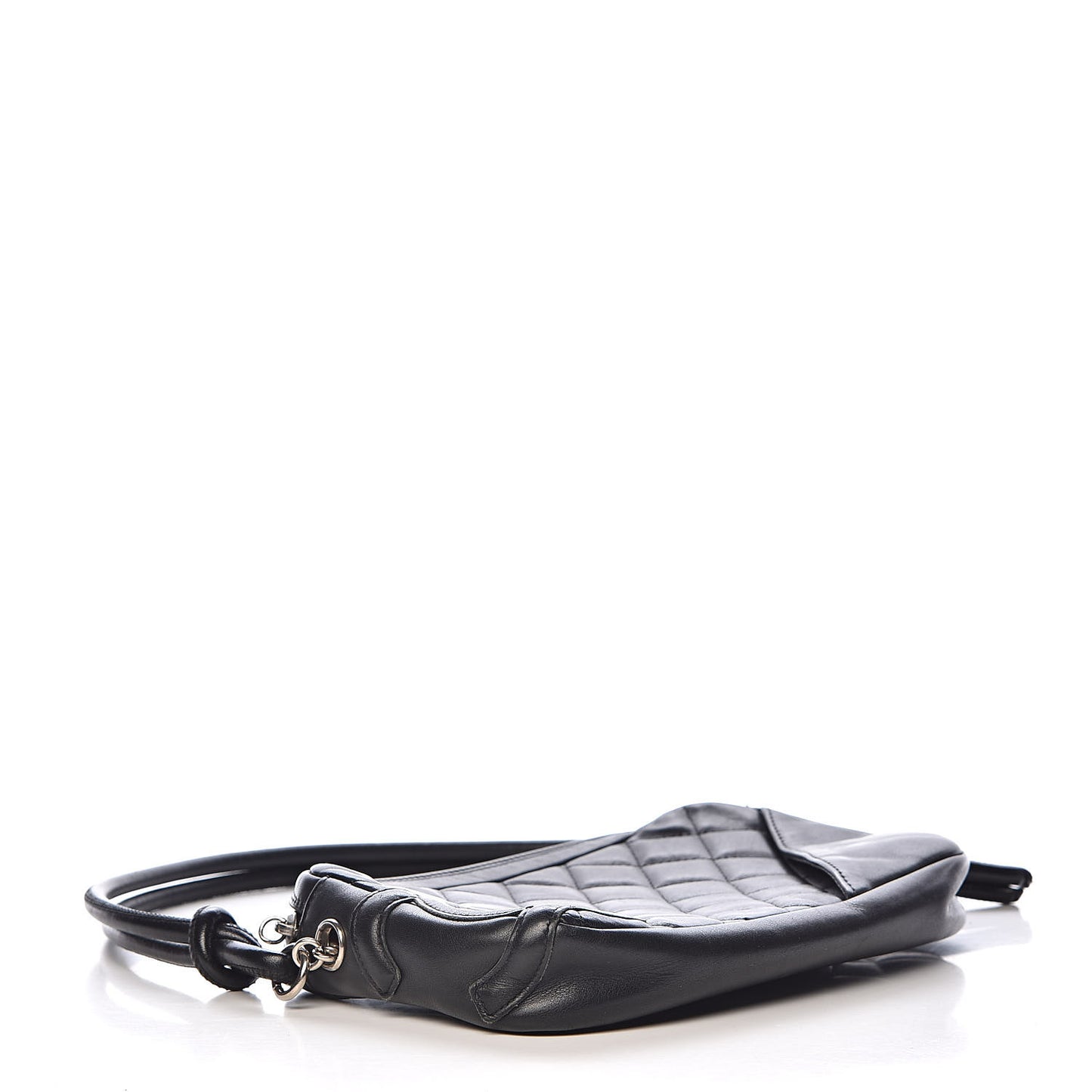 Calfskin Quilted Cambon Pochette Black