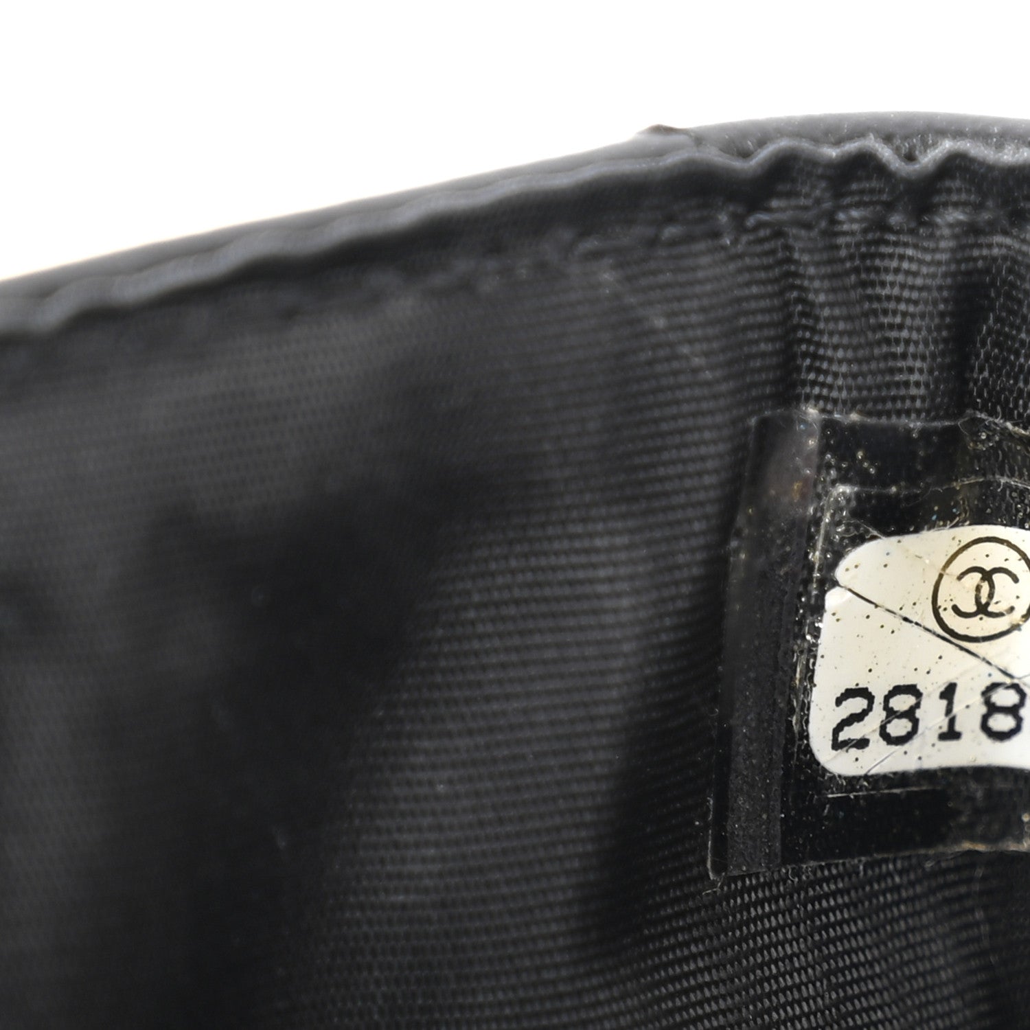 Chanel Aged Calfskin Chevron Quilted Gabrielle Card Holder So Black 8 of 12