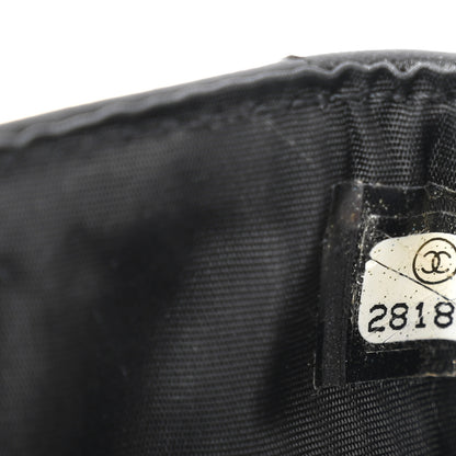 Chanel Aged Calfskin Chevron Quilted Gabrielle Card Holder So Black 8 of 12