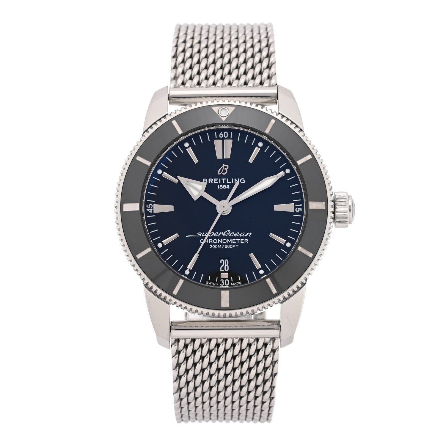 Breitling Stainless Steel 44mm Superocean Heritage II B20 Automatic Watch Blue AB2030 1 of 5