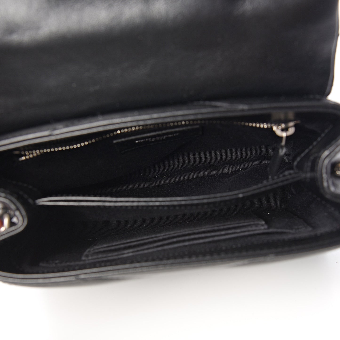 Calfskin Y Quilted Monogram Toy Loulou Crossbody Bag Black