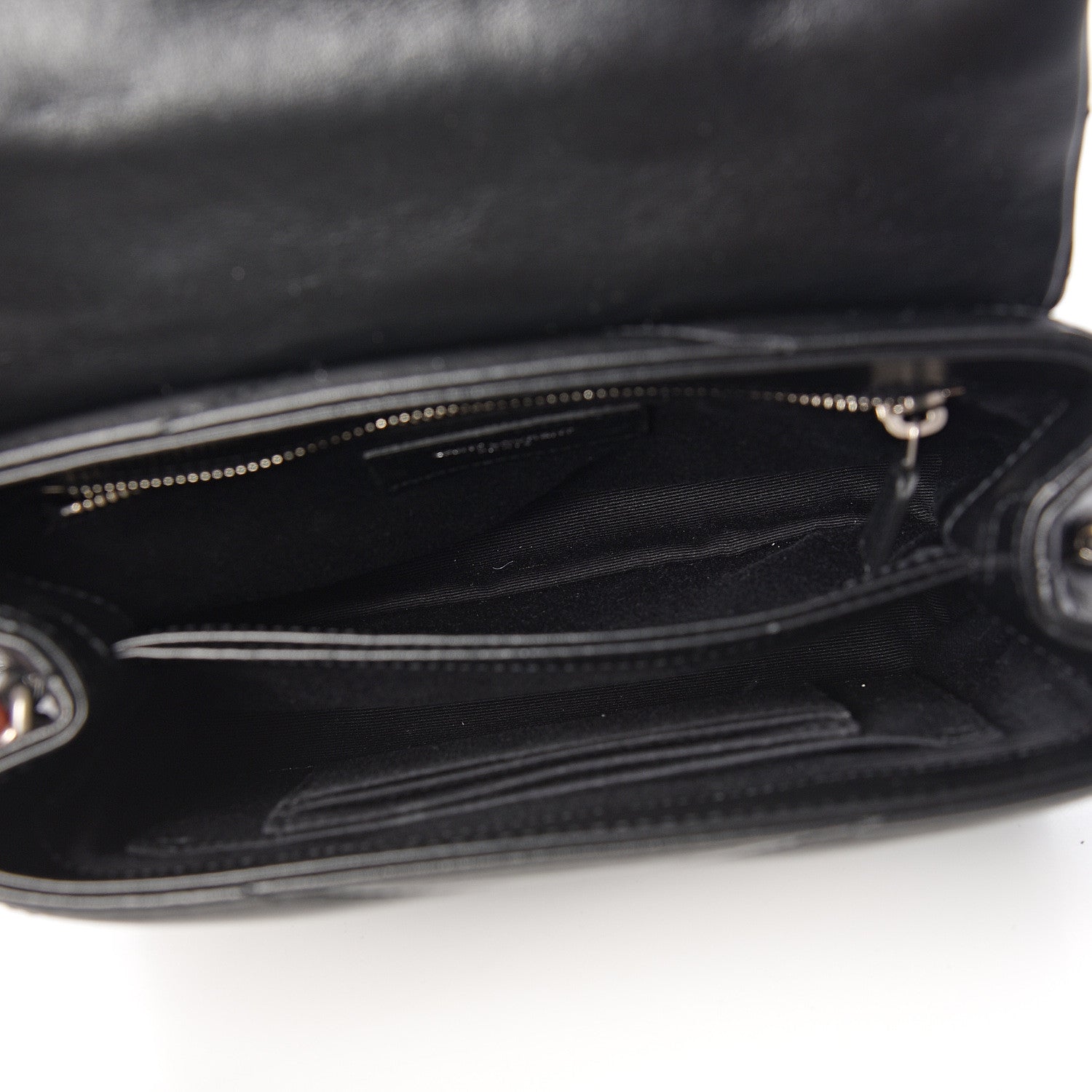 Saint Laurent Calfskin Y Quilted Monogram Toy Loulou Crossbody Bag Black 4 of 8