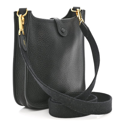 Hermes Taurillon Clemence Evelyne TPM Black 3 of 10