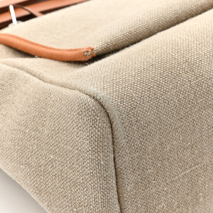 Hermes Military Toile Vache Hunter Herbag Zip Retourne 31 PM Beton Naturel 16 of 18