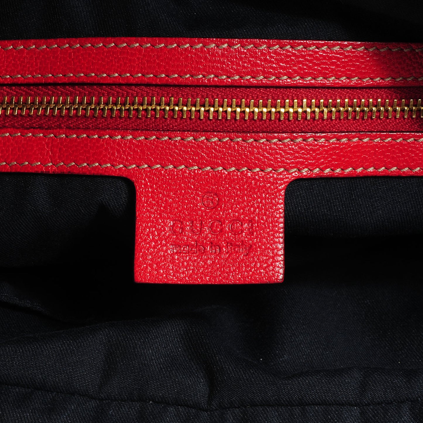Leather Capri Small Bowler Red