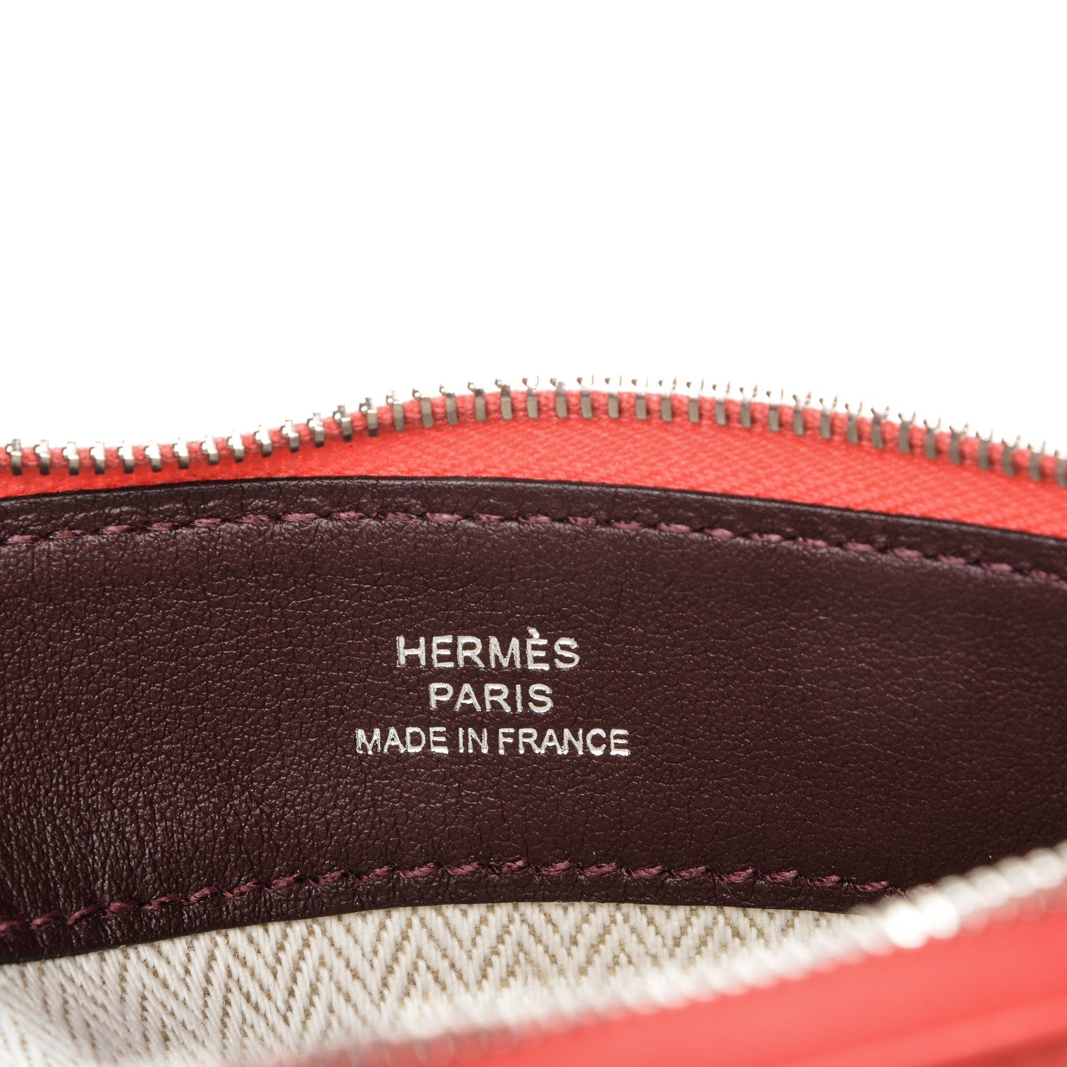 Hermes Milo Lambskin Swift Calfskin Tohubohu Pouch PM Rose Jaipur Prune 6 of 7