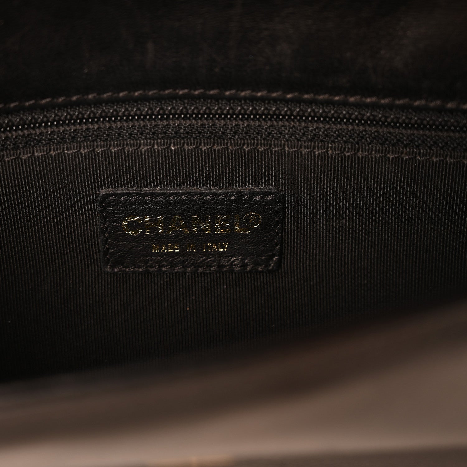 Chanel Lambskin Quilted CC Chocolate Bar Flap Black 6 of 10