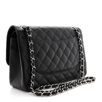 Chanel Caviar Quilted Jumbo Double Flap Black 3 of 11