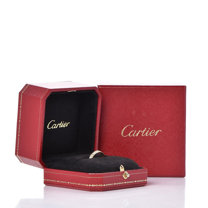Cartier 18K Yellow Gold Diamond 4mm LOVE Wedding Paved Band Ring 47 4 5 of 5