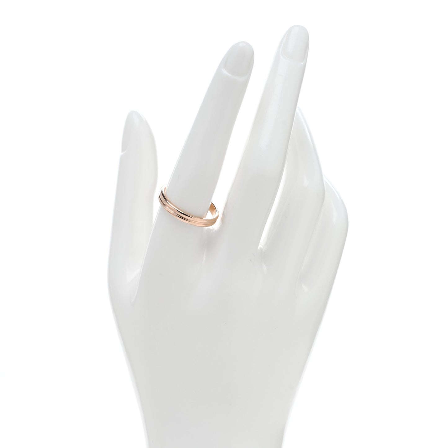 18K Rose Gold Double Godron Wedding Band Ring 60 9