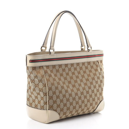 Gucci Monogram Web Medium Mayfair Tote Off White 3 of 9