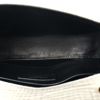 Saint Laurent Crinkle Cotton Patchwork Monogram Medium Jamie Vanilla Ice 5 of 9