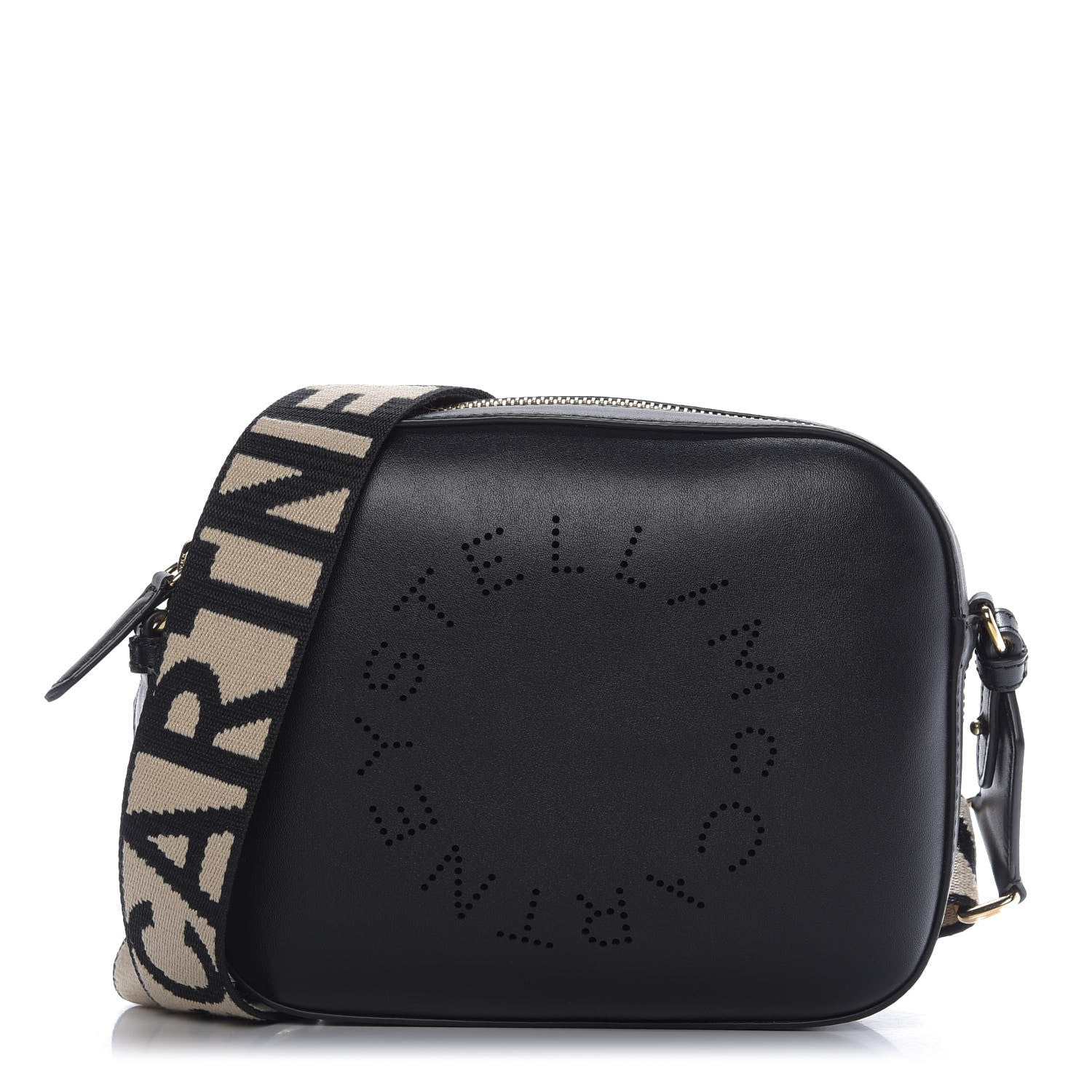 Stella McCartney Eco Alter Nappa Perforated Logo Mini Bag Black 1 of 8