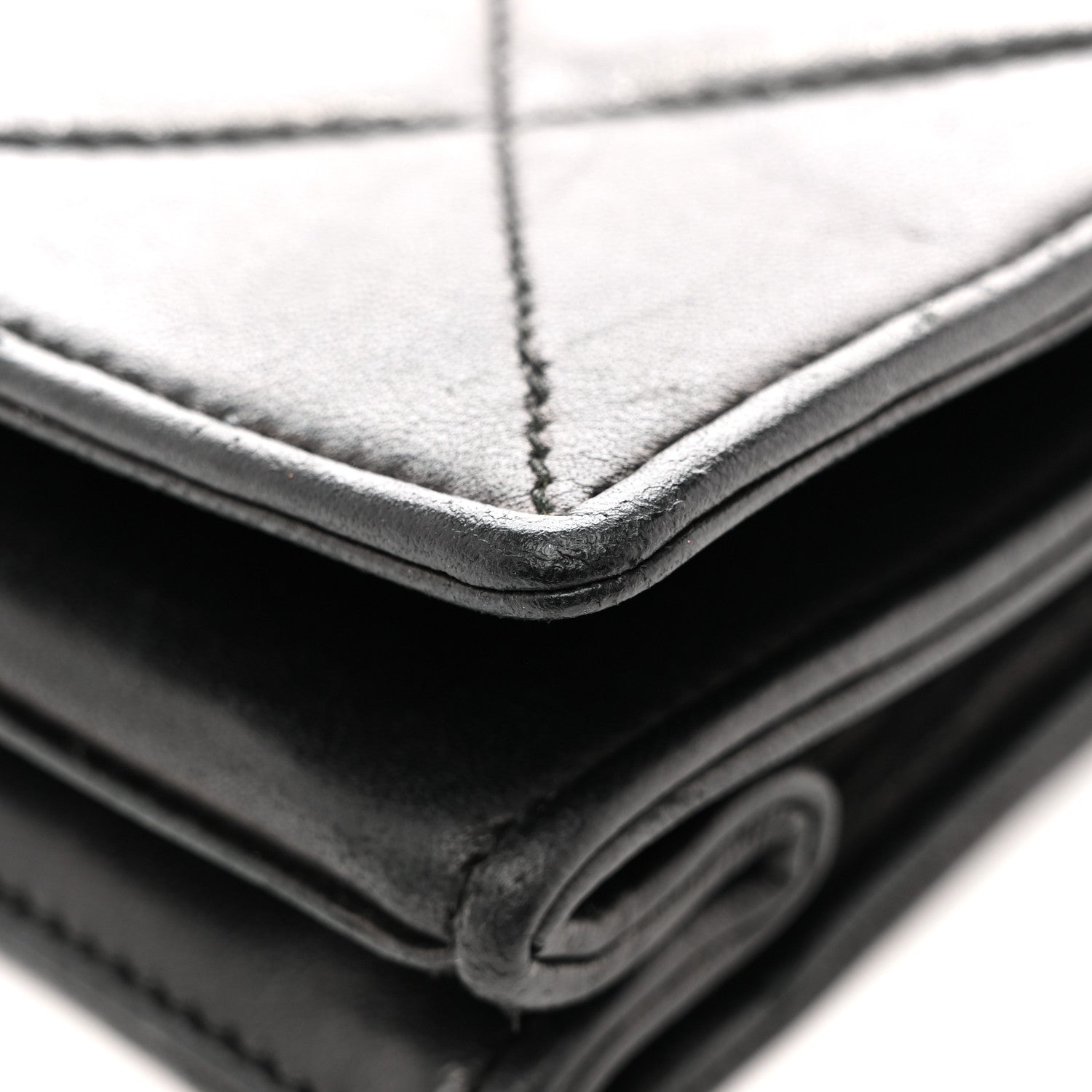 Chanel Lambskin Quilted Diamond CC Flap Black 16 of 16