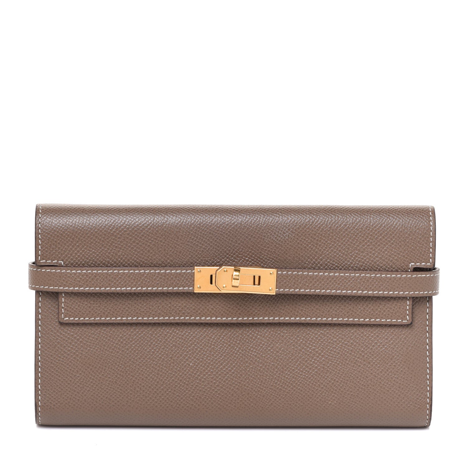 Hermes Epsom Kelly Longue Wallet Etoupe 1 of 13