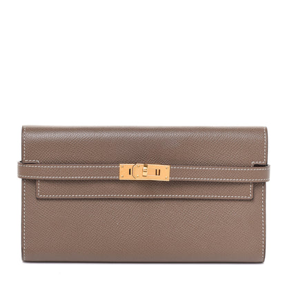 Hermes Epsom Kelly Longue Wallet Etoupe 1 of 13