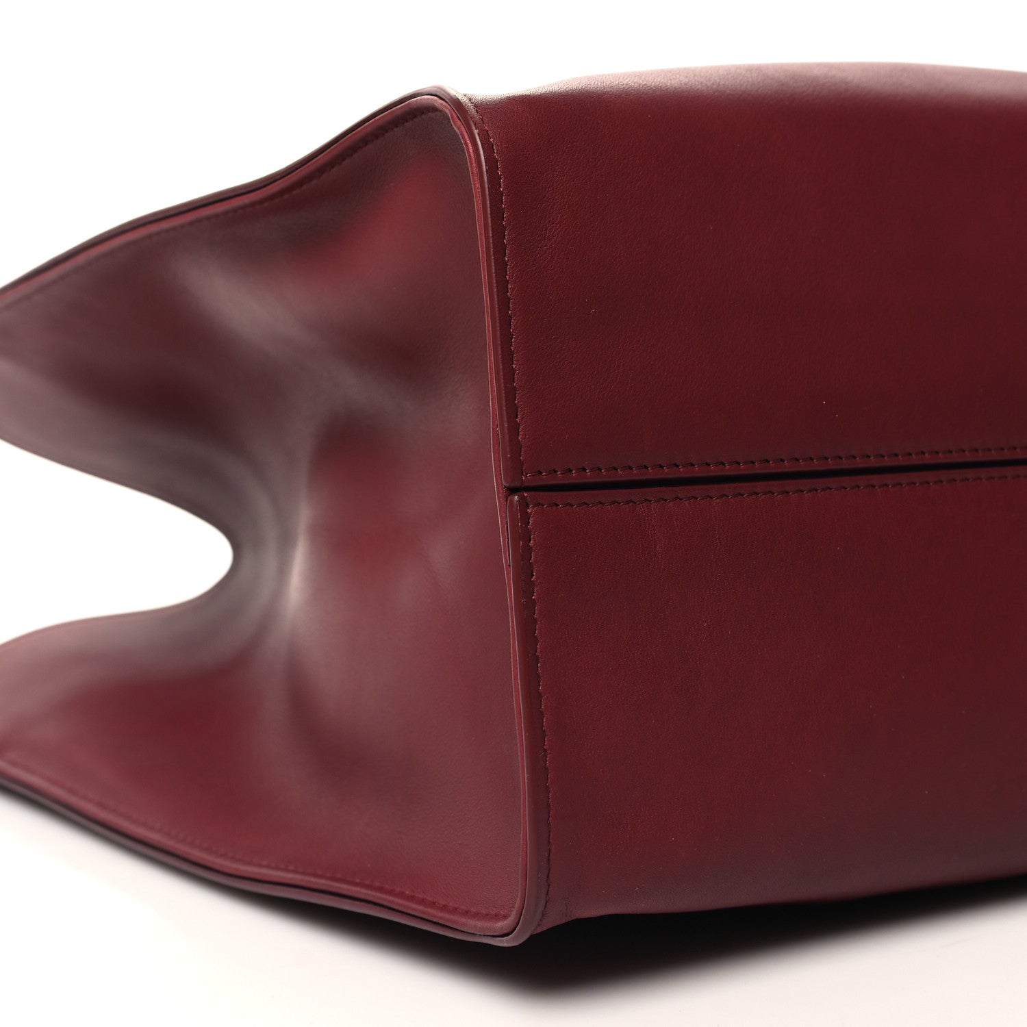 The Row Polished Saddle Calfskin Alexia Bag Amaranto 9 of 11