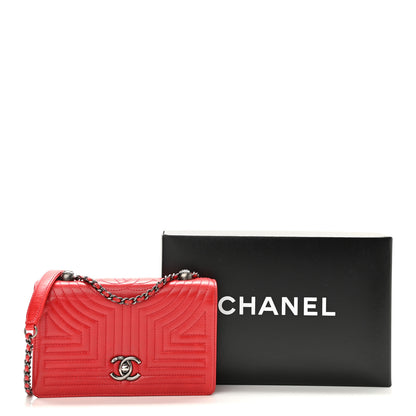 Chanel Calfskin Quilted Small Korean Garden Flap Red 12 of 12