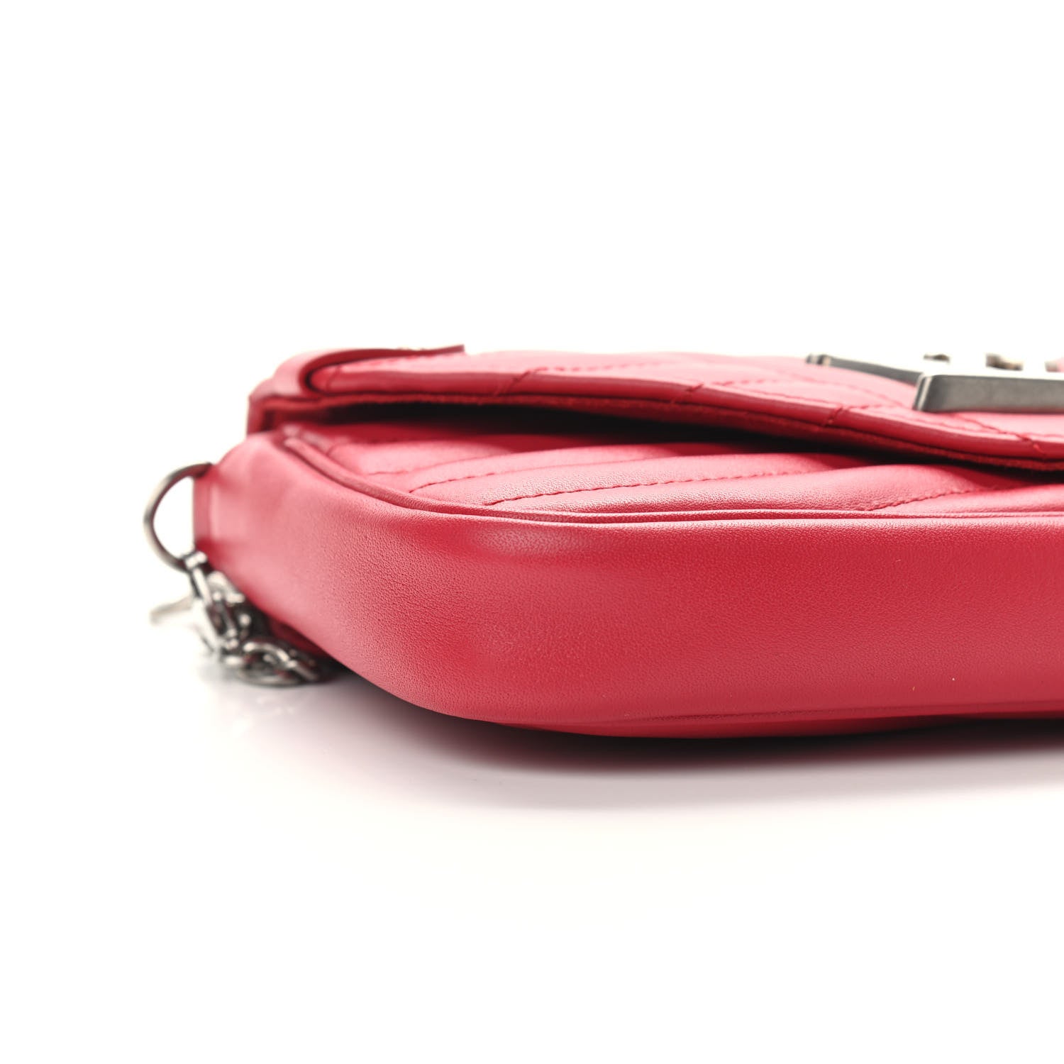 Louis Vuitton Calfskin New Wave Chain Pochette Scarlet 8 of 9