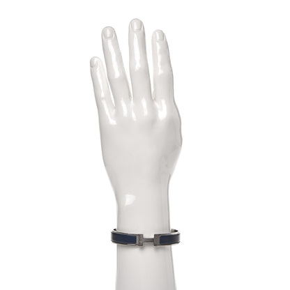 Hermes Matte Enamel Narrow Clic Clac HH Bracelet GM Bleu Nuit 2 of 6