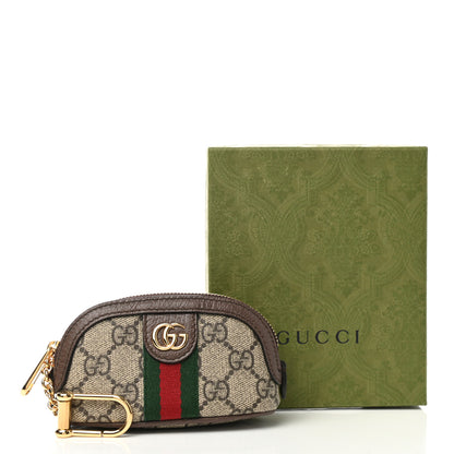 Gucci GG Supreme Monogram Web Ophidia Dome Key Pouch Beige New Acero 8 of 8