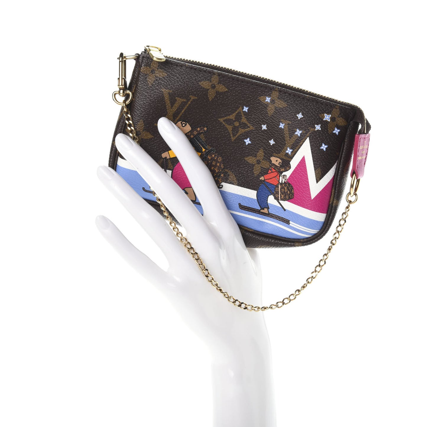 Monogram 2018 Christmas Animation Mini Bears Pochette Accessories