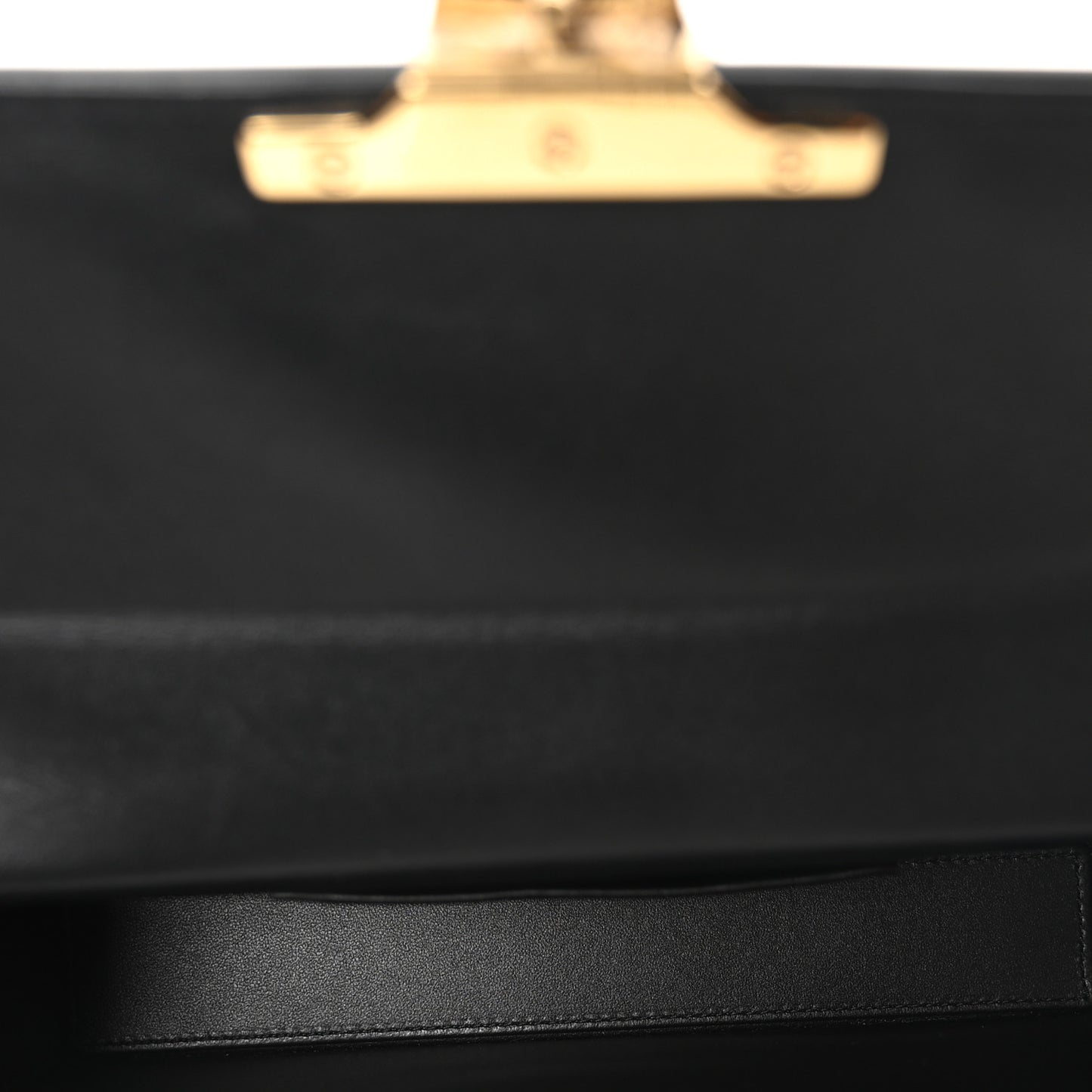 Shiny Calfskin Triomphe Chain Box Bag Black