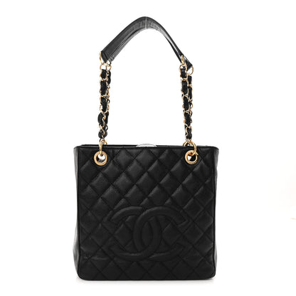 Chanel Caviar Quilted Petit Shopping Tote PST Black 1 of 14