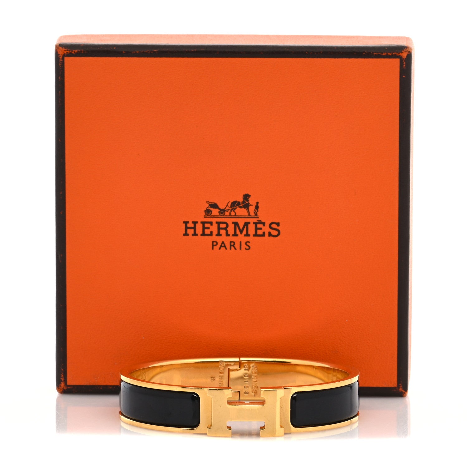 Hermes Enamel Narrow Clic Clac H Bracelet GM Black 7 of 7